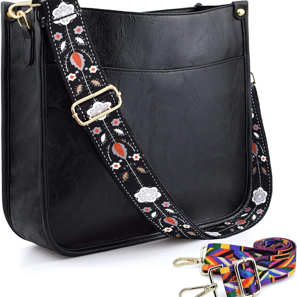 2 Adjustable Strap Bag,Crossbody Bags Women,Guitar Strap Purse,Vegan Handbags So